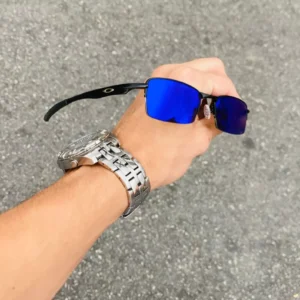 Lupinha Vilão Preta - Neon Blue