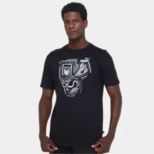 Camiseta Puma Graphics Year Of Sports - Preta